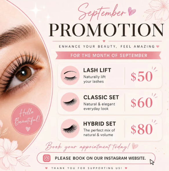 뷰티 서비스 9월 한 달간 가을맞이 September Promotion