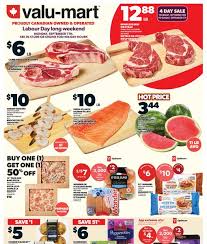 토론토의 로블로(Loblaw) 계열 식료품점인(Valu-mart)의 9월 둘째 주  행사 할인 