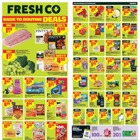 FreshCo (Weekly Flyer) 할인 기간은 9월 10일(목요일)부터 9월 16일(수요일)까지